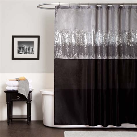 black white grey shower curtain|solid gray shower curtains.